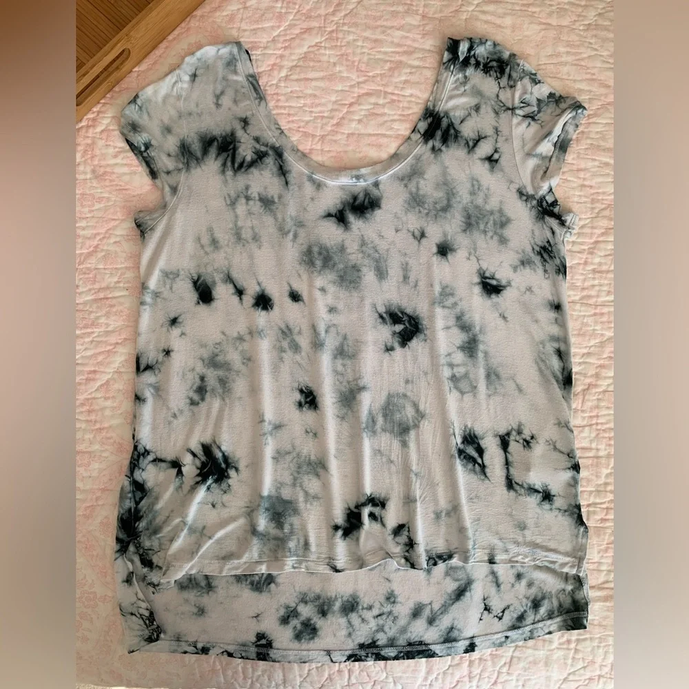 American Eagle AEO Soft & Sexy T-Shirt Short Sleeve Tie Dye Blue White Women’s L - Picture 2 of 12
